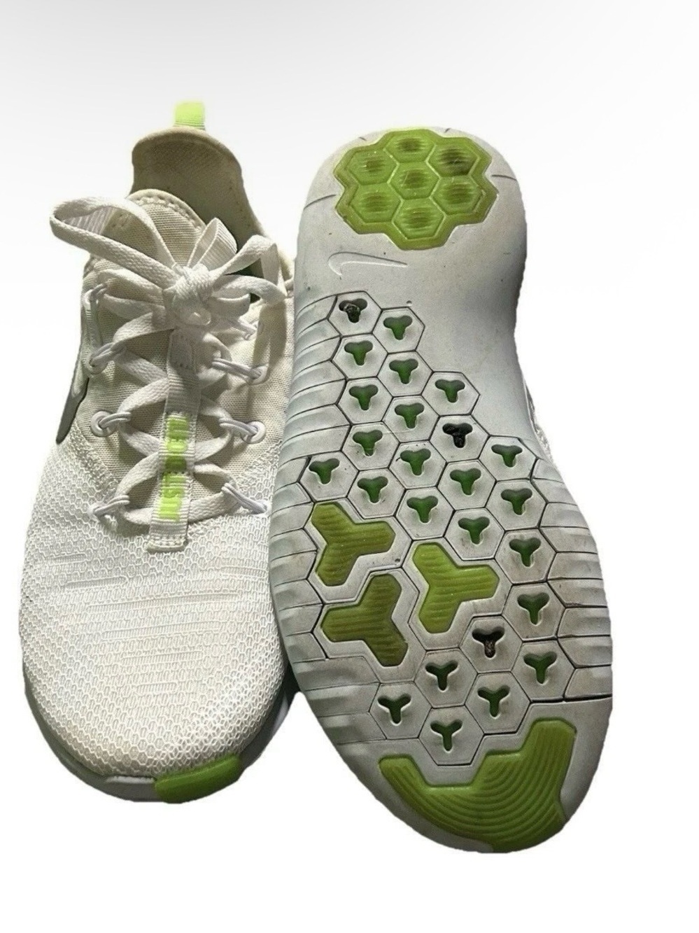 Women’s Nike Free White Running Sneakers Size 7 Athletic Exercise - Picture 3 of 6